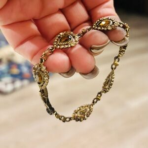 Elegant Gold and Brown Women's Bracelet